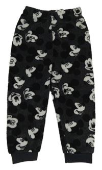 Tmavošedé plyšové pyžamové kalhoty s Mickeym Primark 
