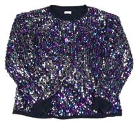 BArevná flitrovaná mikina Next