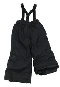 Černé šusťákové oteplovačky s kšandami Decathlon