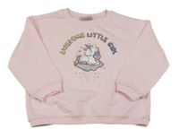 Světlerůžová mikina s jednorožcem Infinity