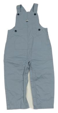 Světlemodré plátěné laclové kalhoty s lodičkou M&S