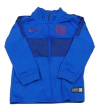 Modrá fotbalová propínací mikina FC Barcelona Nike