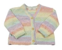 Barevný žinylkový propínací svetr H&M