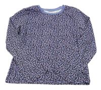 Černo-modro-růžové vzorované triko Primark