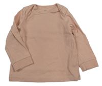 Světlerůžové žebrované triko F&F