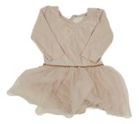 Světlerůžové cvičební body s tylovou sukní