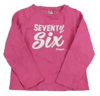 Fuchsiová mikina s nápisem zn. Decathlon