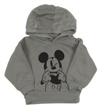Šedá mikina s Mickeym a kapucí zn. Disney