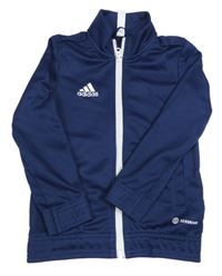 Tmavomodrá sportovní propínací mikina Adidas