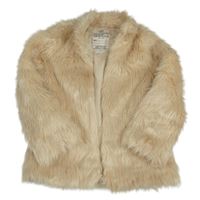 Světlebéžový kožešinový podšitý kabát M&S