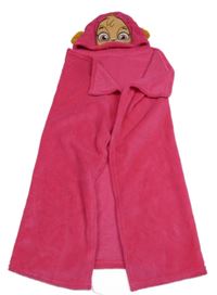 Tmavorůžová chlupatá zavinovací deka s kapucí - Skye Nickelodeon