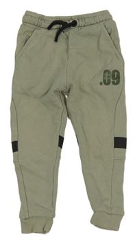 Světlekhaki tepláky s číslem George