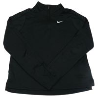 Černá sportovní funkční mikina s logem Nike