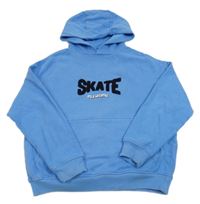 Modrá mikina s nápisy a kapucí M&S