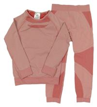 2set - Růžová spodní funkční souprava se vzorem 