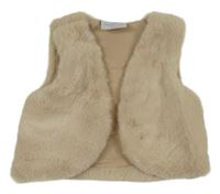 Béžová kožešinová podšitá vesta Topomini