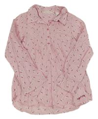 Růžová pruhovaná halenka s Hello Kitty H&M