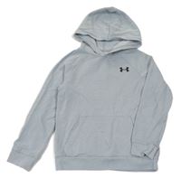 Světlešedá melírovaná funkční mikina s logem a kapsou a kapucí UNDER ARMOUR