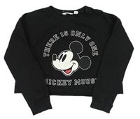 Černá crop mikina s Mickeym H&M