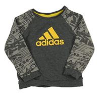 Šedá mikina s logem Adidas
