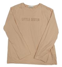 Světlerůžové triko s nápisem H&M