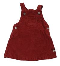 Tmavočervené sametovo/riflové laclové šaty Jasper Conran 