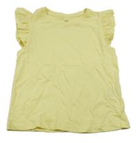Žluté tričko s volánky H&M
