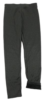 Tmavošedé sportovní zateplené legíny Serra 