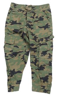 Army plátěné cargo kalhoty s kapsami So Cute 