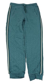 Tmavozelené tepláky s písmenky Kids