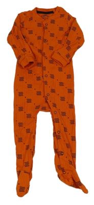 Oranžový žebrovaný overal se vzorem Lupilu