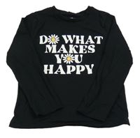 Černé triko s nápisem F&F