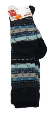  2set - Tmavomodro barevné podkolenky