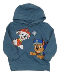 Modrošedá mikina s Paw Patrol a kapucí C&A