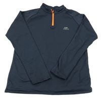 Tmavomodrá funkční sportovní mikina s logem Decathlon