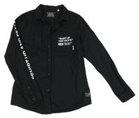 Černá košile s nápisy C&A