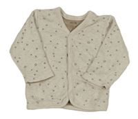 Béžová propínací mikina s puntíky 