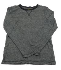 Černo-šedé pruhované triko H&M