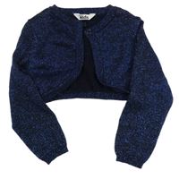 Tmavomodré třpytivé svetrové bolerko M&Co.