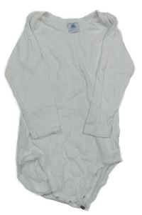 Bílé žebrované body Petit Bateau