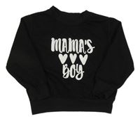 Černá mikina s nápisem 