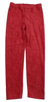 Červené žebrované sametové legíny George 