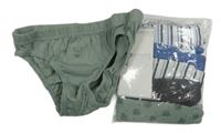 6pack - 2x pruhované + 1x modré + 1x šedé + 2x khaki slipy Dunnes