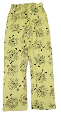 Žluté pyžamové kalhoty se SpongeBobem