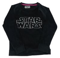 Černá plyšová mikina s nápisy - Star Wars M&S