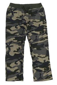 Army chino plátěné kalhoty s úpletovým pasem Zebralino