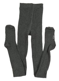 Tmavošedé melírované punčocháče