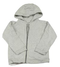 Světlešedá melírovaná propinací mikina s kapucí M&S