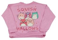 Růžová oversize mikina s Squishmallows Nutmeg