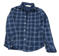 Tmavomodro-modro-bílá kostkovaná košile H&M